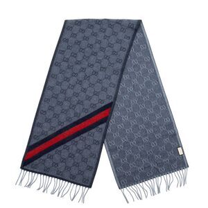 Gucci Wool Angora GG Web New Nikky Scarf